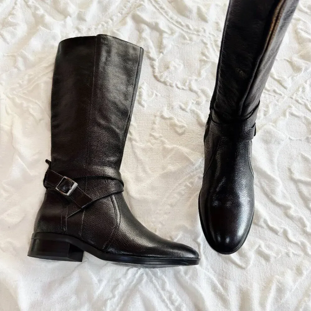 Naturalizer Rena 2 Leather Tall Boots Size 5 New